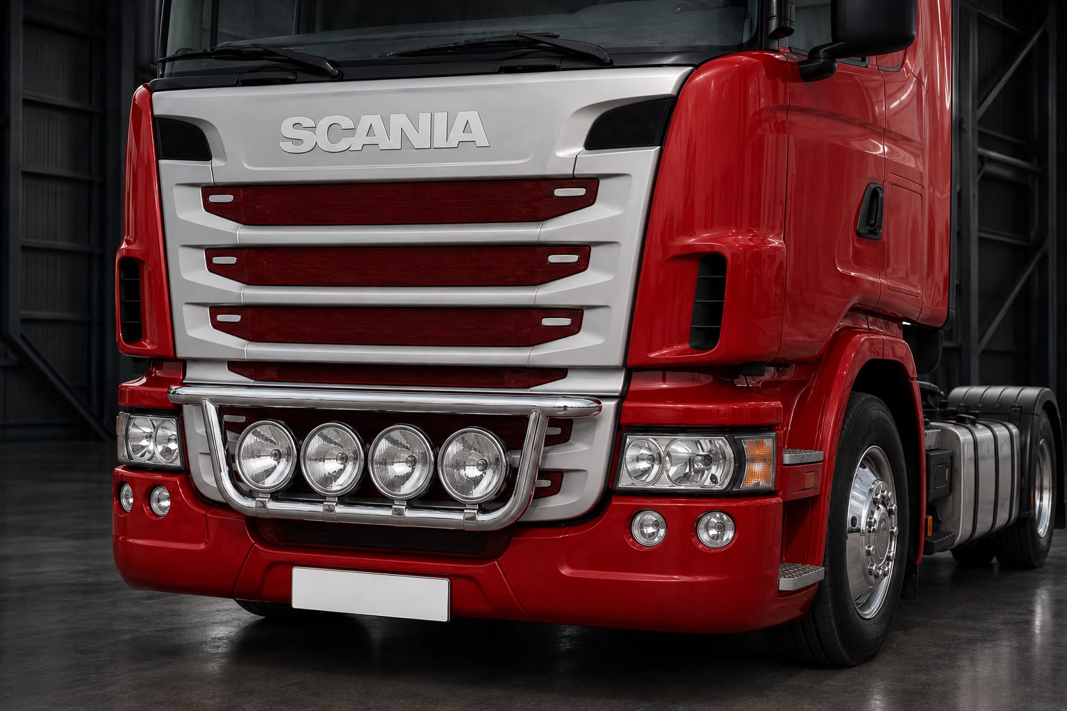 Edelstahl-Frontschutzrohr passend für Scania 1998-2004 L Kab.