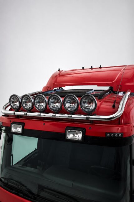 Edelstahl-Dachlampenbügel lang nach hinten - passend für Scania 4 Series 1995–2004 Normal Roof / Standard Cab