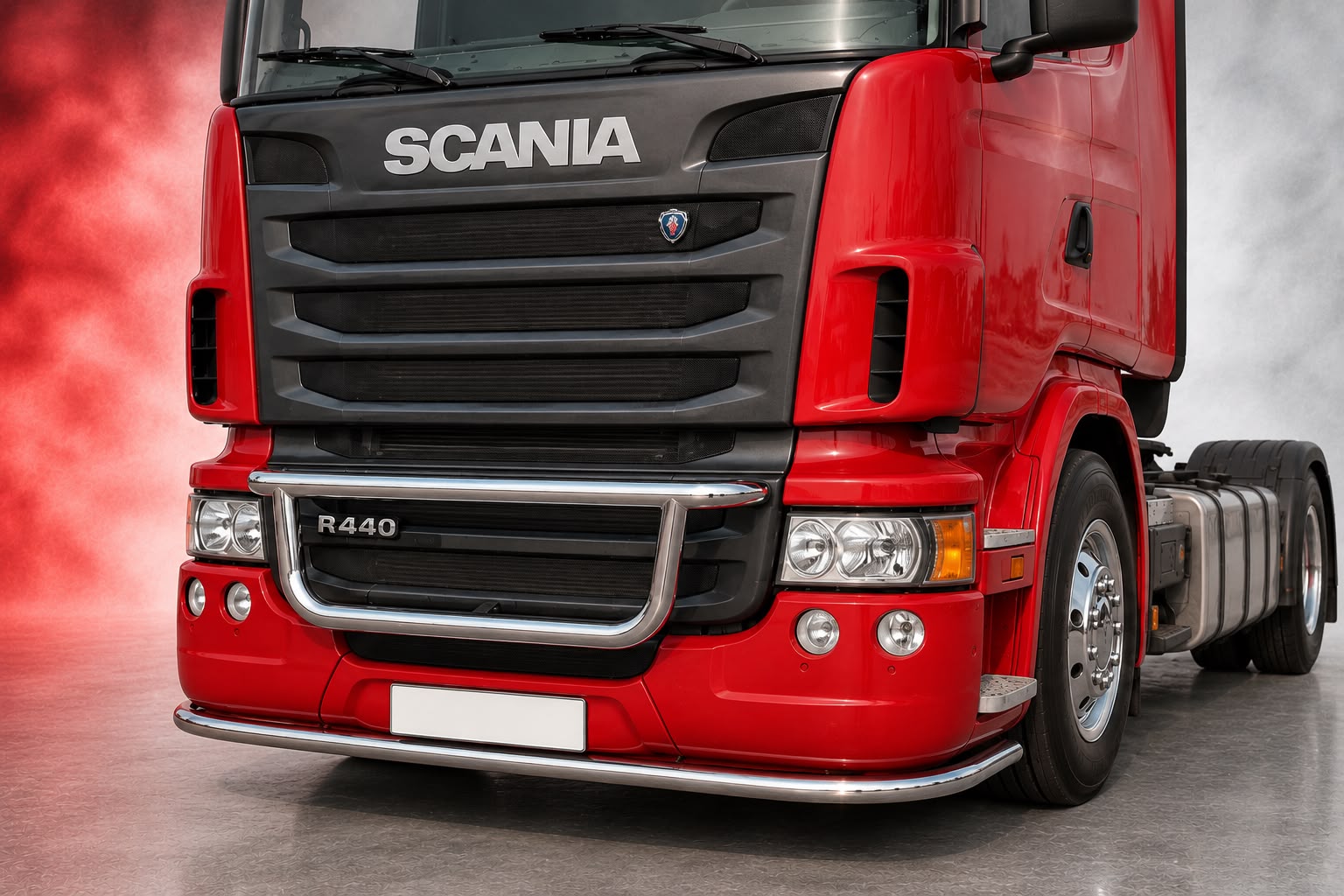 Edelstahl-Frontschutzrohr passend für Scania 2004-2016