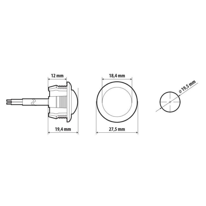 Einbau-LED-Lampe, 12/24V - Weiß – Bild 3