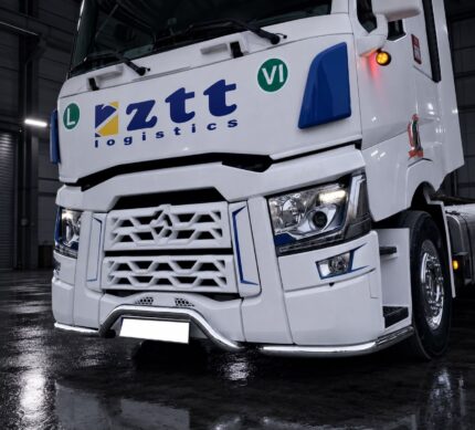 3-teilig Edelstahl Lobar - Stoßstangenschutzrohr passend für Renault T