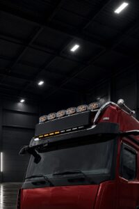 Edelstahl H Typ kurz Dachlampenbügel passend für Actros Gigaspace MP4-MP5
