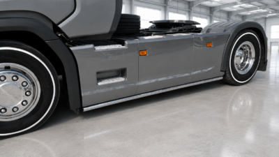 2-teilig Edelstahl-Seitenrohr passend für neu Gen. Scania S/R