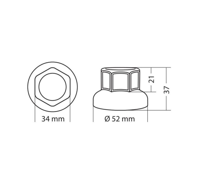 Mutternabdeckungen aus Edelstahl - 10er Set - Ø 32 mm – Bild 4