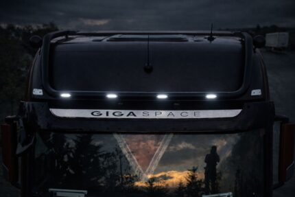 Edelstahl LKW Dachlampenbügel passend für Actros MP5 Gigaspace 