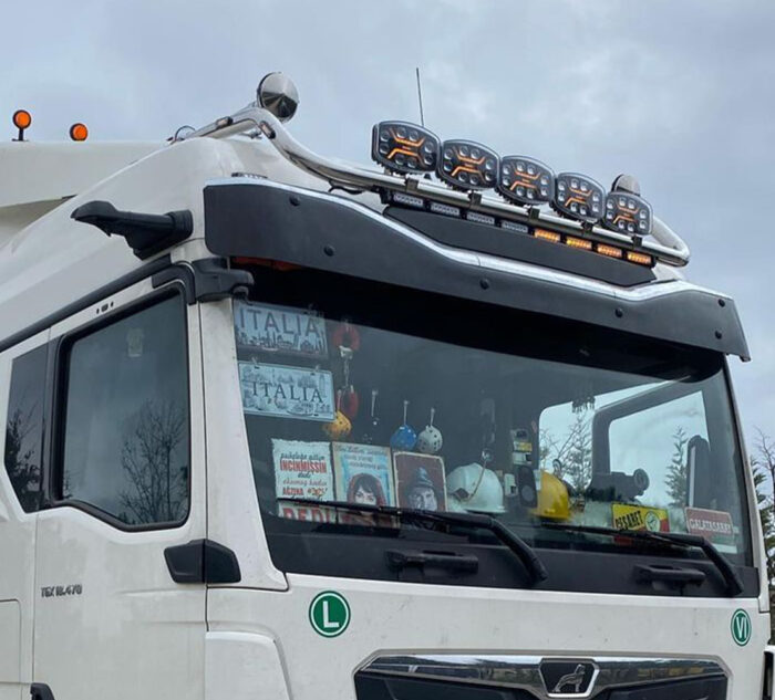 Edelstahl kurz Dachlampenbügel passend für TGX 2021>