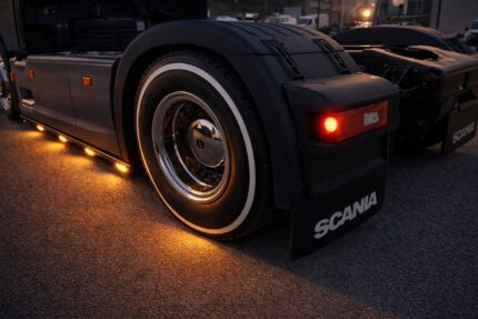 Edelstahl-Seitenschutzrohr 2017-2019 passend für neu Gen. Scania S/R