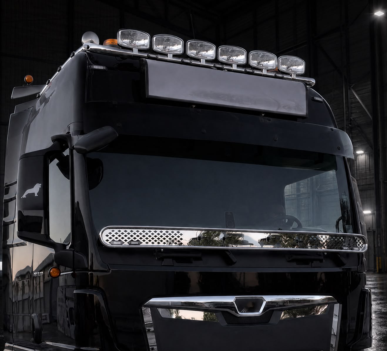 Edelstahl Lang Typ Dachlampenbügel passend für TGX ab 2021 – Bild 2