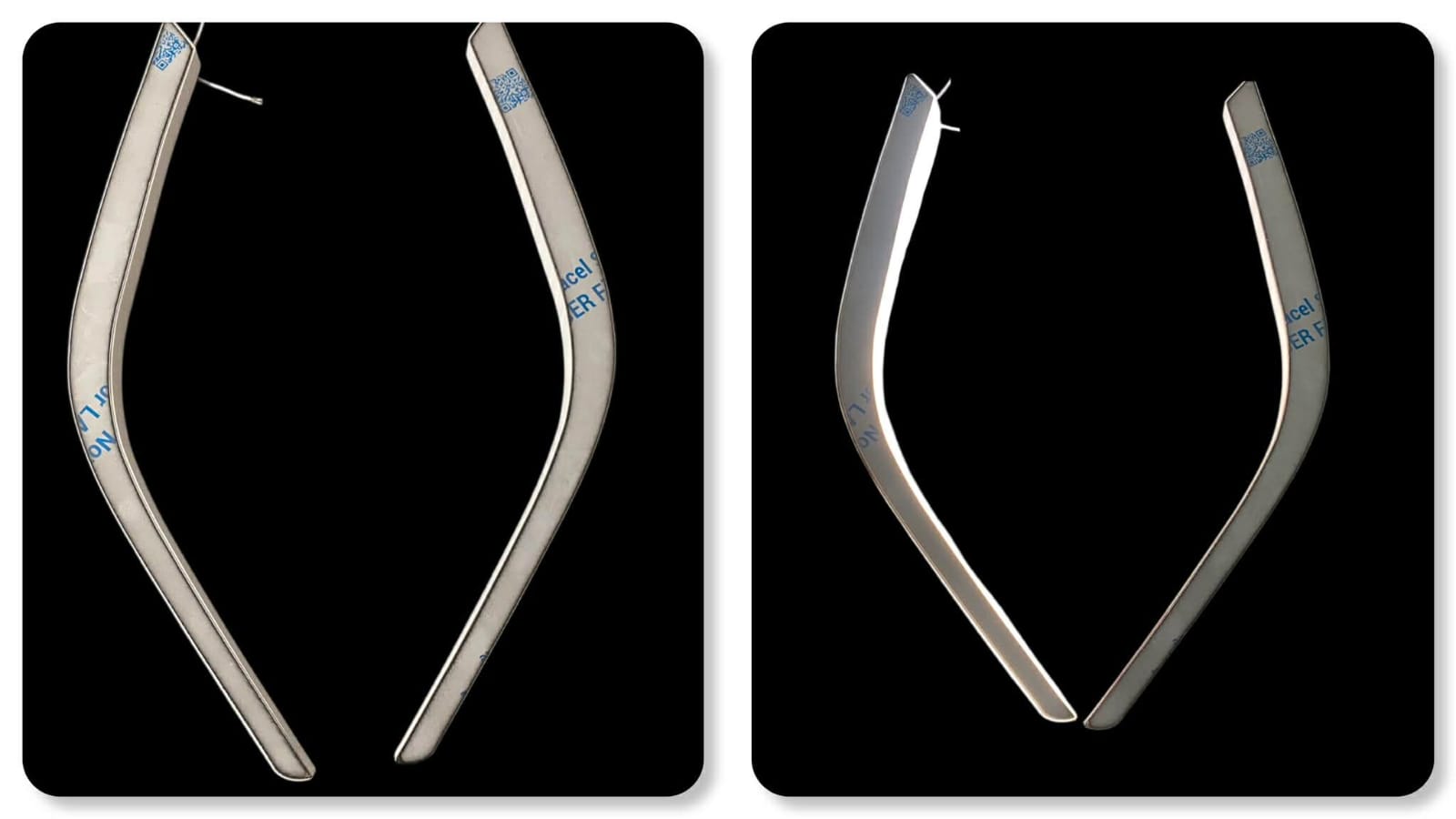 4-teilig Edelstahl Chrome Rahmen mit Orange - Weiß - Dual Beleuchtung pass. für Scaia Neu G. S/R 2017 – Bild 3