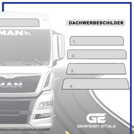 Leuchtschild passend für Man TGX 2020+ (22.5x146 cm / 25x150 cm)