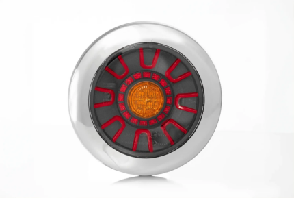 LED Chrom Rückleuchte 3-funk. Heckleuchte Bremslicht Blinker