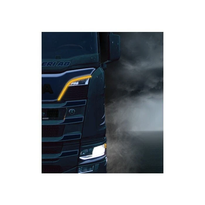 4-teilig Edelstahl Chrome Rahmen mit Orange - Weiß - Dual Beleuchtung pass. für Scaia Neu G. S/R 2017 – Bild 8