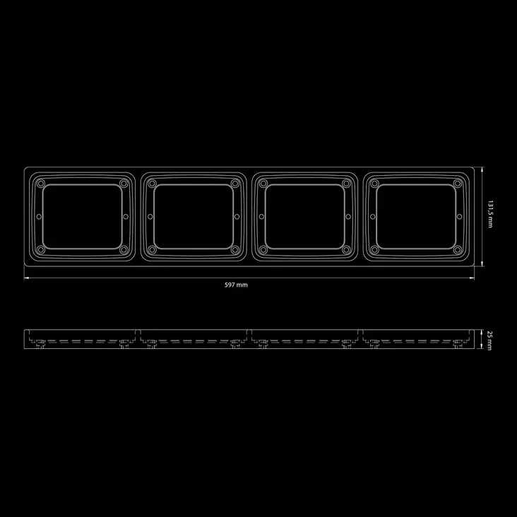 Strands Slim Rücklichtrahmen für 4x LED Rücklichter – Bild 2