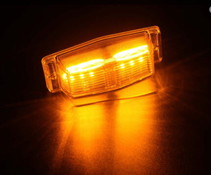 1-teilig Kühlergrill Lampe Double Burner mit Glühlampe Klarglas – Orange & Weiß – 12-24V