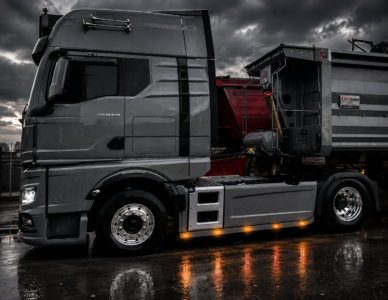2-tlg. aus Stahl-Seitenprofil pass. MAN TGX 2021+ (Mehrere Wahlmöglichkeiten)