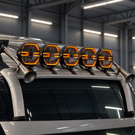 T9 - Scheinwerfer mit amberfarbenem und weißem Standlicht – neues Modell